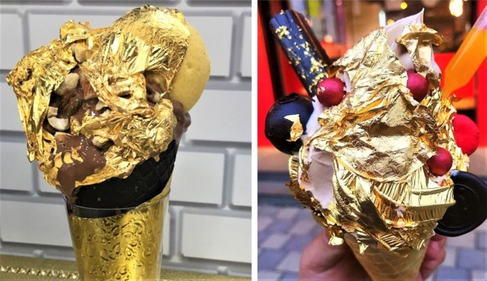 Gold ice cream